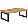 vidaXL Salontafel 100x50x35 cm massief mangohout en staal