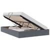 vidaXL Opslag bed met hoofdeinde Donkergrijs 135 x 190 cm Fluweel