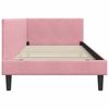 vidaXL Hoekbedframe met hoofdeinde Roze 90 cm x 200 cm Fluweel