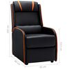 vidaXL Fauteuil verstelbaar kunstleer zwart en oranje