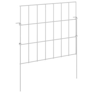 vidaXL Tuin omheining met palen 24 st 35 x 30 cm Gegalvaniseerd staal