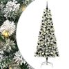 vidaXL Kunstmatige Inklapbare Kerstboom 300 LED's Groen en Wit 240 cm