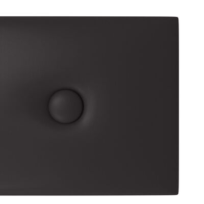 vidaXL Wandpanelen 12 st 1,08 m² 60x15 cm kunstleer zwart