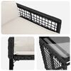 vidaXL Buitenmeubelset met kussen 3 pcs Zwart en Wit
