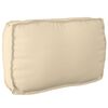 vidaXL Bankstel met kussen Effen 2 pcs Beige Massief Acaciahout