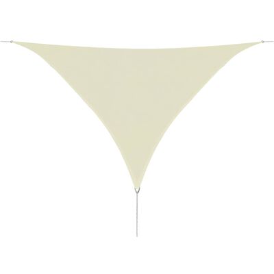vidaXL Zonnescherm HDPE driehoekig 3,6x3,6x3,6 m crème