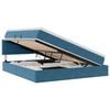 vidaXL Opslag bed met hoofdeinde Donkerblauw 160 x 200 cm Fluweel