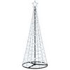 vidaXL LED-kerstboom spiraal met voet EKENAS 180 cm 220 LED's Koel wit