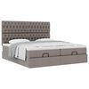 vidaXL Ottoman bed met matrassen 180x200cm stof taupe