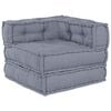 vidaXL Modulair Sofabet Stof Grijs 70 x 70 x 56 cm