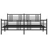 vidaXL Bedframe met hoofd- en voeteneinde metaal zwart 193x203 cm