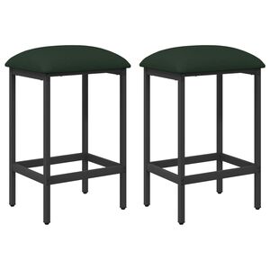 vidaXL Barkruk 2 st Donkergroen 40 x 32 x 64 cm Bewerkt hout