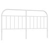vidaXL Vervangend hoofdbord metaal wit 180 cm