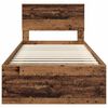 vidaXL Bedframe met hoofdeinde Oudhout 100 x 200 cm Bewerkt hout