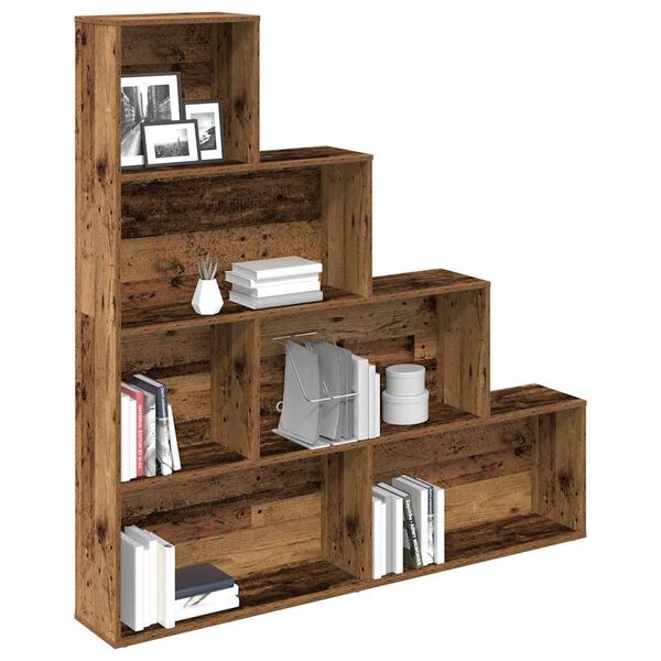 vidaXL Boekenkast 157x24x160 cm bewerkt hout oud houtkleurig