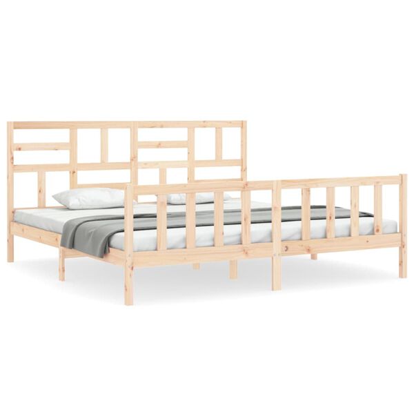 vidaXL Bedframe zonder matras massief grenenhout 200x200 cm