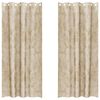 vidaXL Velvet Gordijnen 2 st Cr&egrave;me 225 x 140 cm Fluweel