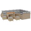 vidaXL Tuinbankenset 13 st Beige poly rattan