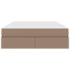vidaXL Opbergbed met matras Cappuccino 140 x 200 cm Nep Leer