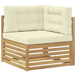 vidaXL Buiten Hoek Sofa Massief Acaciahout Wit