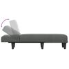 vidaXL Chaise longue stof donkergrijs