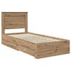 vidaXL Bedframe met lade met hoofdeinde met opslag Bewerkt hout