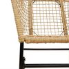 vidaXL 7-delige Tuinset poly rattan glas bruin