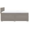 vidaXL Boxspring met matras stof taupe 140x190 cm