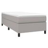 vidaXL Boxspring bed 90x200 cm stof lichtgrijs