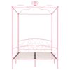 vidaXL Hemelbedframe metaal roze 140x200 cm