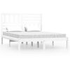 vidaXL Bedframe massief grenenhout wit 140x200 cm