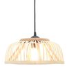 vidaXL Hanglamp halfrond 40 W E27 30x12 cm bamboe