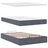 vidaXL Ottoman bed met matrassen en LED's 120x200cm fluweel