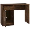 vidaXL Bureau met kast en lade 100x40x73 cm bewerkt hout gerookt eiken