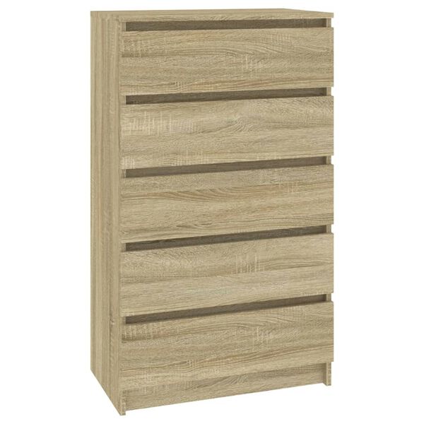 vidaXL Ladekast 60x36x103 cm bewerkt hout sonoma eikenkleurig