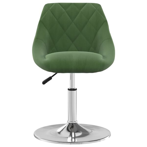 vidaXL Eetkamerstoelen draaibaar 2 st fluweel donkergroen