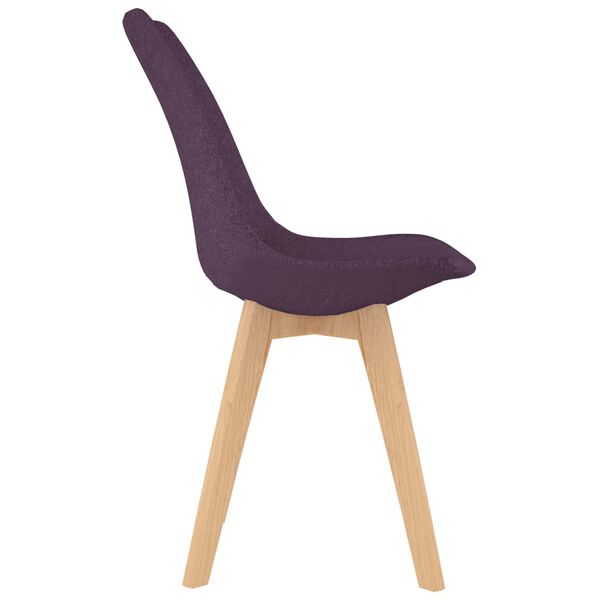 vidaXL Eetkamerstoelen 2 st stof paars