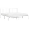 vidaXL Bedframe met hoofdbord metaal wit 193x203 cm