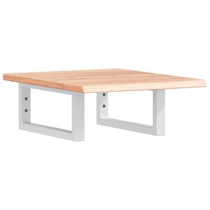 vidaXL Badkamer wandschap staal en massief eikenhout
