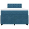 vidaXL Boxspring met matras fluweel blauw 120x200 cm