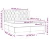 vidaXL Boxspring met matras fluweel zwart 180x200 cm
