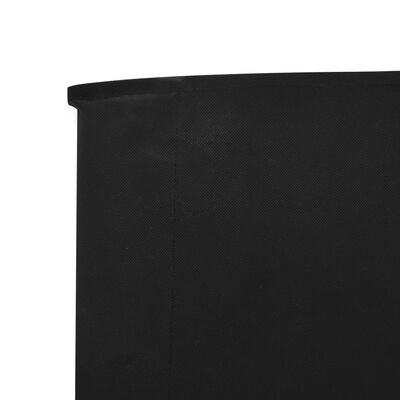 vidaXL Windscherm 9-panelen 1200x160 cm stof zwart