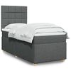 vidaXL Boxspring met matras stof donkergrijs 90x190 cm