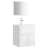 vidaXL Badkamermeubelset spaanplaat hoogglans wit