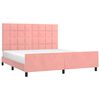 vidaXL Bedframe met hoofdeinde fluweel roze 160x200 cm