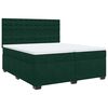 vidaXL Boxspring met matras fluweel donkergroen 200x200 cm