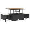 vidaXL Tuin Sofa Set met kussen 13 pcs Zwart Poly riet
