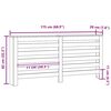 vidaXL Radiatorafdekking Zwart Eiken 175 x 20 x 82 cm