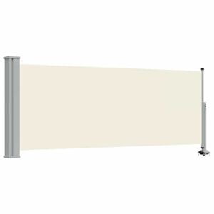 vidaXL Tuinscherm uittrekbaar 100x300 cm cr&egrave;mekleurig