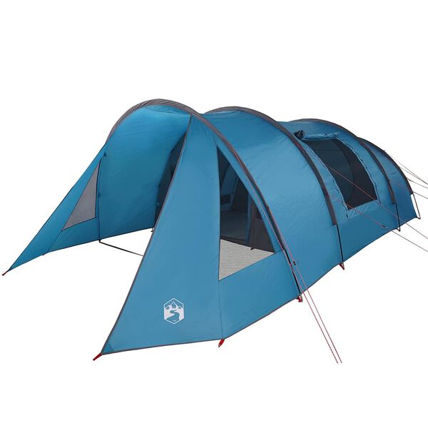 vidaXL Tunneltent met dak met opslag Blauw en Grijs 778 x 356 x 210 cm